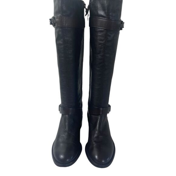 Cole Haan 5B Nike Air Tantivy dark chocolate riding boots W/ equestrian accents - Picture 6 of 10